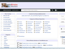 Tablet Screenshot of cuentarelatos.com